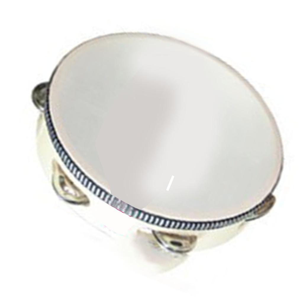 Holz Hand-Tamburin Pädagogisch Interessant Schlaginstrument Tamburin Trommel für Party 20cm 8in