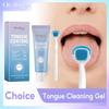 Tongue Cleaner For Remove Tongue Coating Inhibit Oral Bacteria Improve Bad Breath Freshener Tongue Cleansing Gel Toothbrush Set