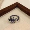 Dark Purple Spidera Punk Ring Adjustable Gothic Jewelry For Halloween Cosplay And Retro Fashion