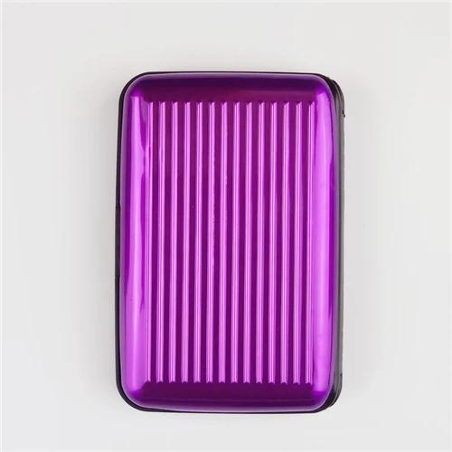 1Pc Men Aluminum Bank Card Holder Blocking Hard Case Wallet Solid Credit Card Anti-RFID Scanning Protect Card Holder