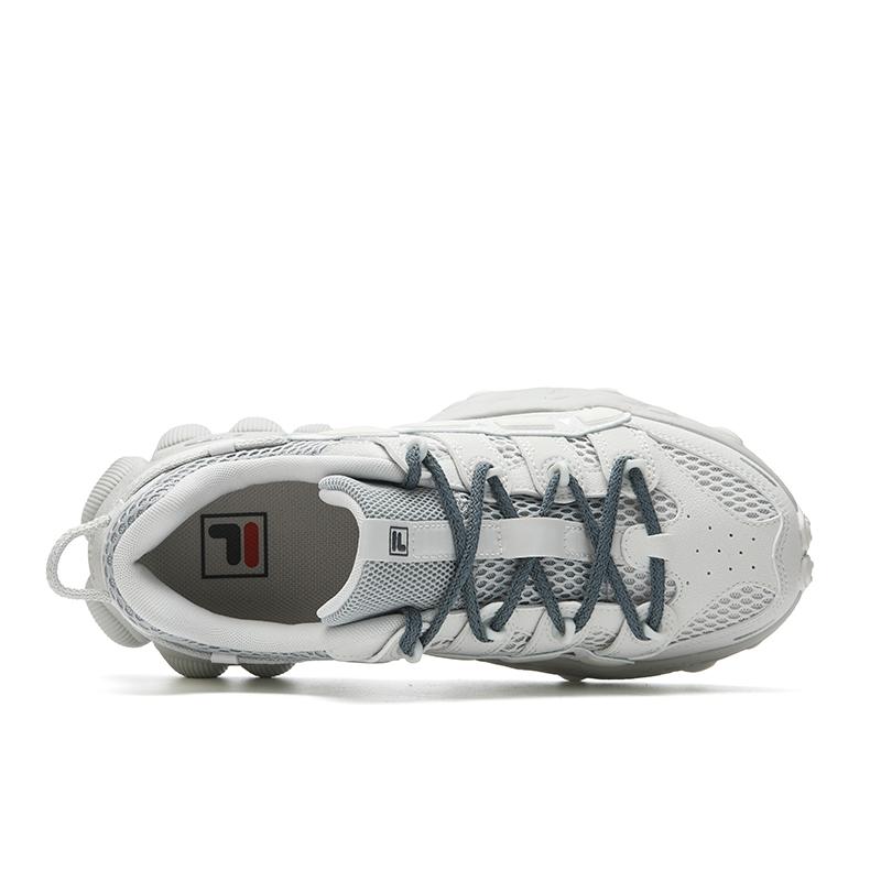 FILA PILA Slip Resistant, Breathable, And Lightweight Low top Chunky Sneakers Women's Rain Mist Gray F12W622132FNC