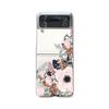 For Samsung Galaxy Z Flip 4 3 Case Flower Bird Painted Transparent Shockproof Pc Hard Back Cover For Samsung Z Flip4 Zflip3 Case