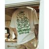 SLOW SUNDAYS American Retro Sports Style Pure Cotton Printed Crew Neck Short-sleeved T-shirt Men