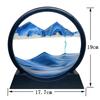 Vukayo Sand Picture Round Sand Art Tabletop Art Interior Stylish Modern SH-01 (M, Blue)