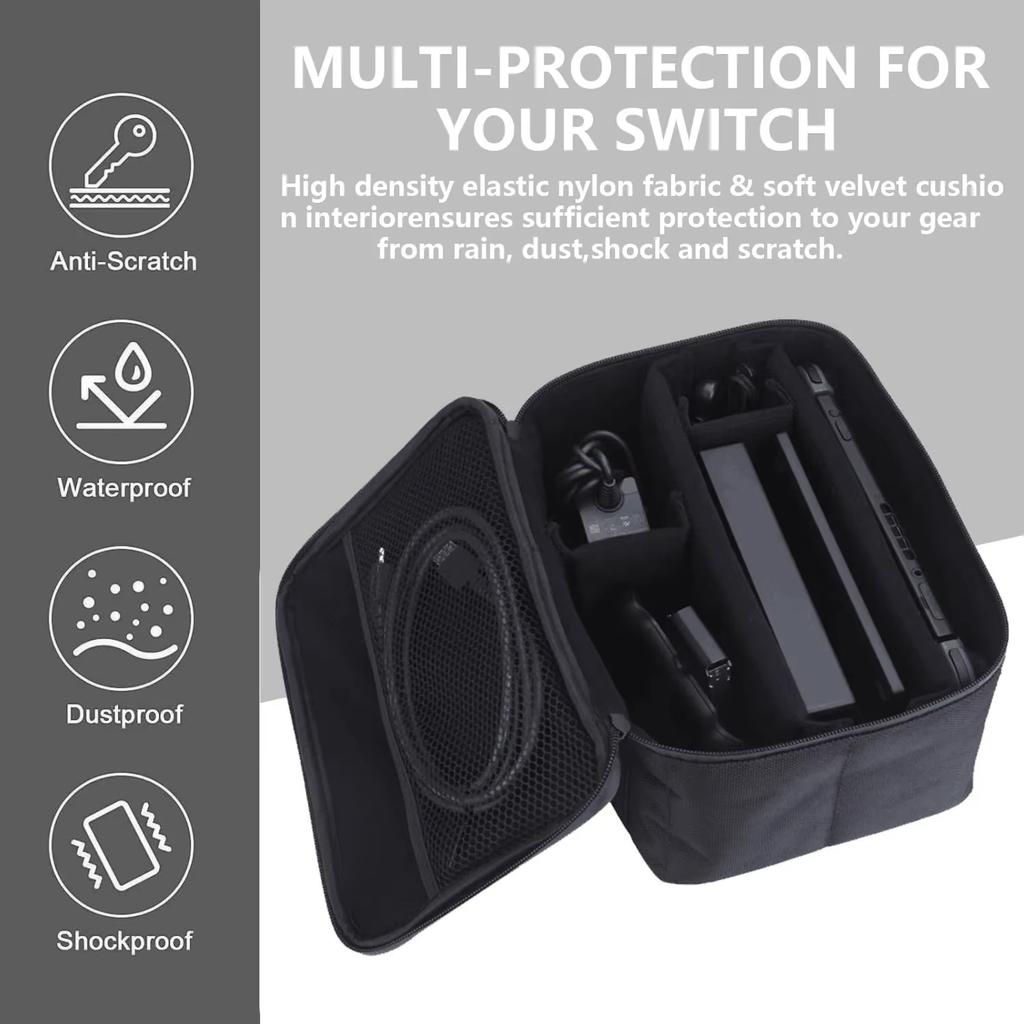 For Switch 2 2025 Large Storage Bag, Travel Carrying Protective Case for Switch2 Anti-Scratch Game NS2 Accessories Black