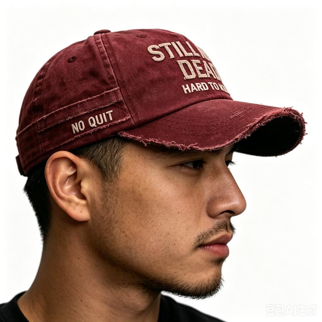 Vintage gewaschene Baseballkappe „Still Not Dead“ Stickerei mit Buchstaben Used Look Dad Hat für Herren