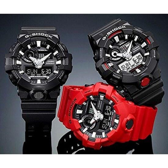 Police Self-Defense Force G-SHOCK 20 ATM Water Resistant Ana-Digi Plastic Belt Watch Mens (GA-700-1A GA-700-1B GA-700-4A) (GA-700-1B (Black B))