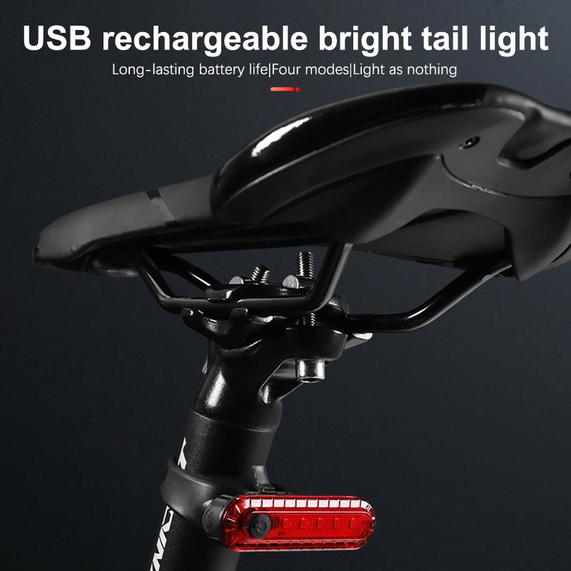 Mountain Bike Riding Gear Usb Bicycle Charging Tail Light Night Riding Warning Lights