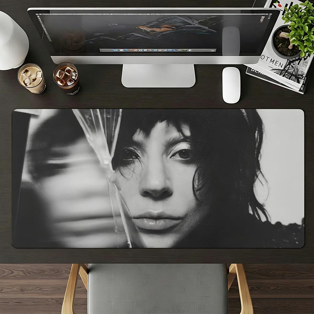 Singer Actor Lady Gaga Mayhem Mouse Pad Large Nonslip Waterproof Mat Stitched Edge Keyboard Pad For Gaming Daily Office