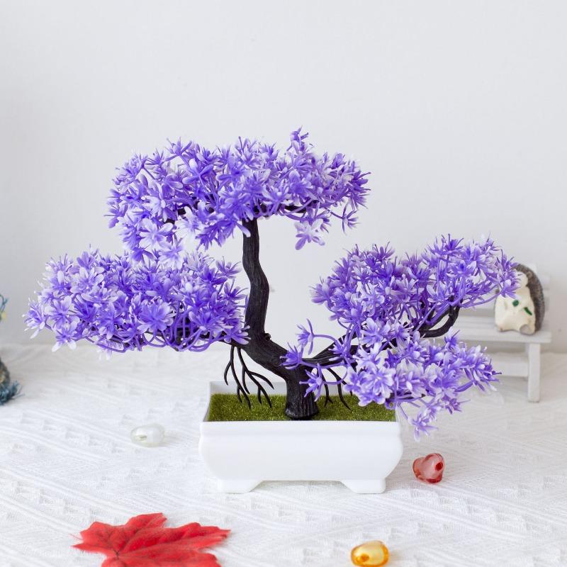 Gartenarrangement Ornamente Plastikpflanzen Bonsai Kleiner Baum Topf Kunstpflanze Topfblume Heim Zimmer Tischdekoration