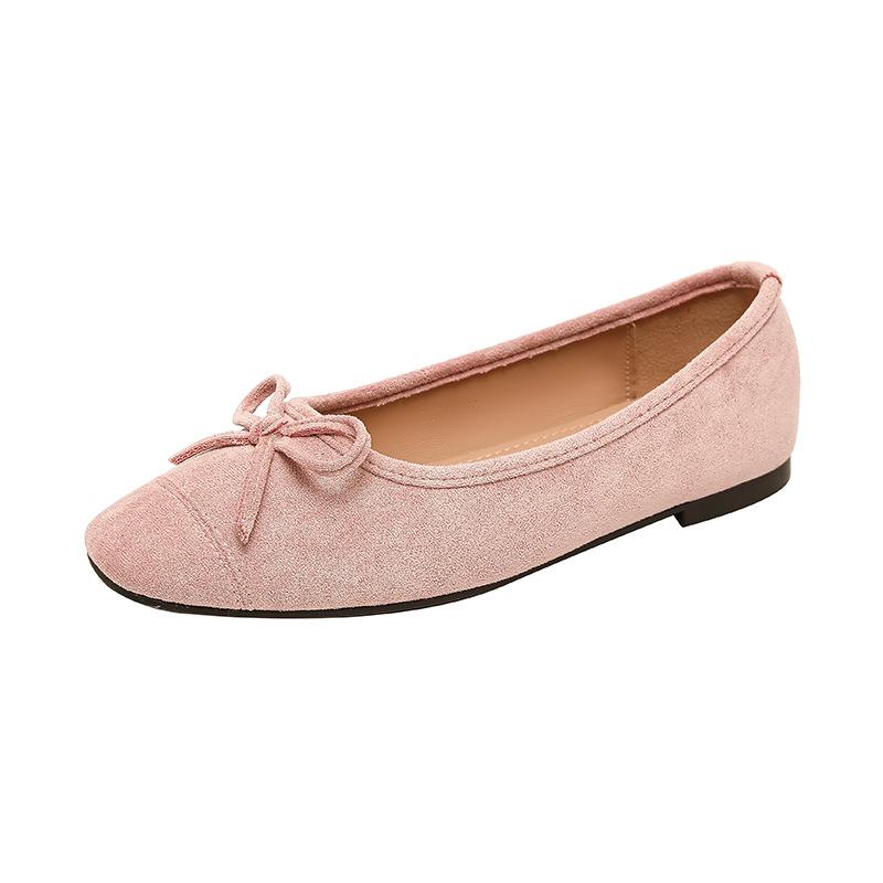Y791-1 French 2025 Summer Bow Soft-soled Ballet Shoes Versatile Square Head Thick Heel Single Shoes Mary Jane Shoes Women