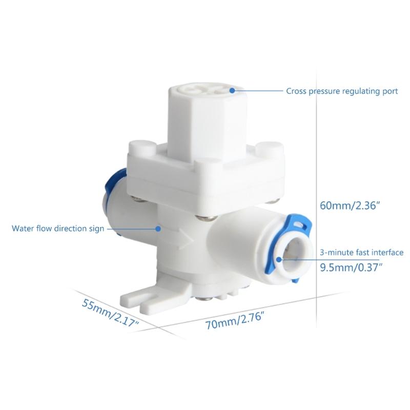 1/2 Zoll 3/8 Zoll 1/4 Zoll Verstellbares Kunststoff-Druckminderungsventil Wasserdruckregler für Umkehrosmose-Wassersystem