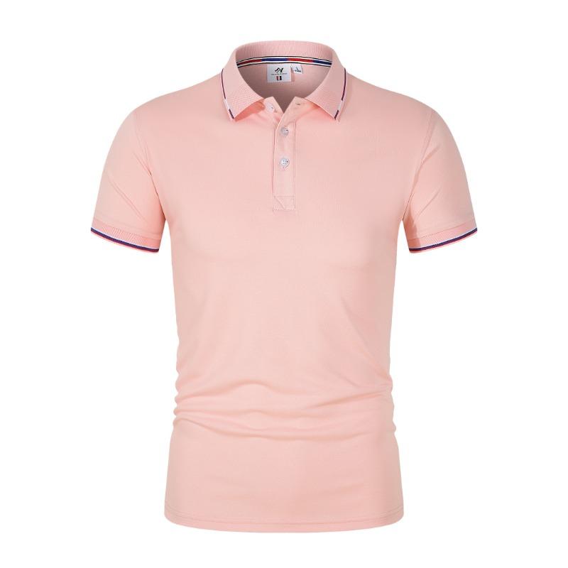 2026 Summer Short-sleeved T-shirt Men's Polo Business Casual Polo Shirt Men's Slim Fashion Men's Polo Cotton High-quality T-shirt Simple Outdoor