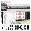 New High Quality 100% Cotton Sports Crew Socks White with Custom Embroidery Knitted Digital Printing