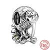 925 Copper Cute Animal Series Cat Dog Elephant Unicorn Bird Pendant Lucky Beads Fit Original Pantaro Charms Bracelet DIY Zircon