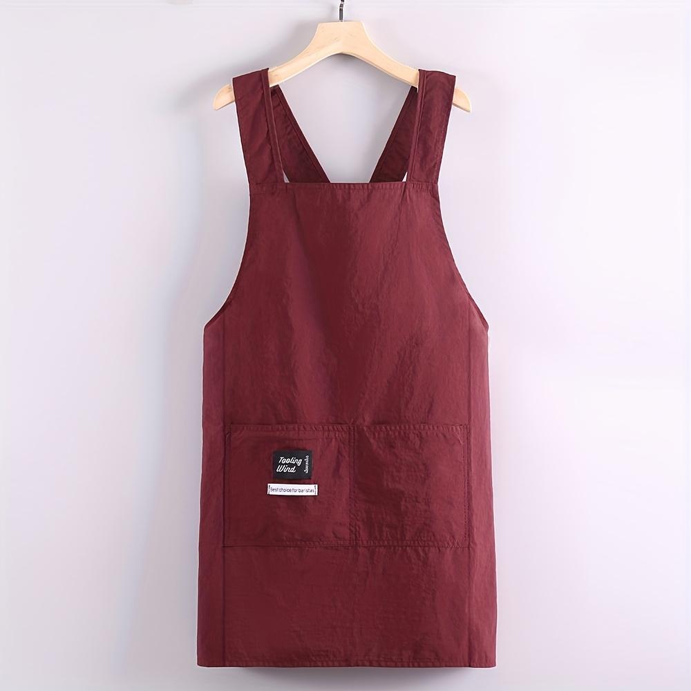 Durable Build, Stylish Black & Olive Green Cross-Strap Aprons - Adjustable, Polyester Kitchen Aprons with Pockets for Cooking, Baking, and Dining