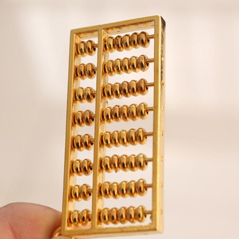 Practical Metal Abacus Keyring Gold Silver Women Jewelry for Everyday Adornment
