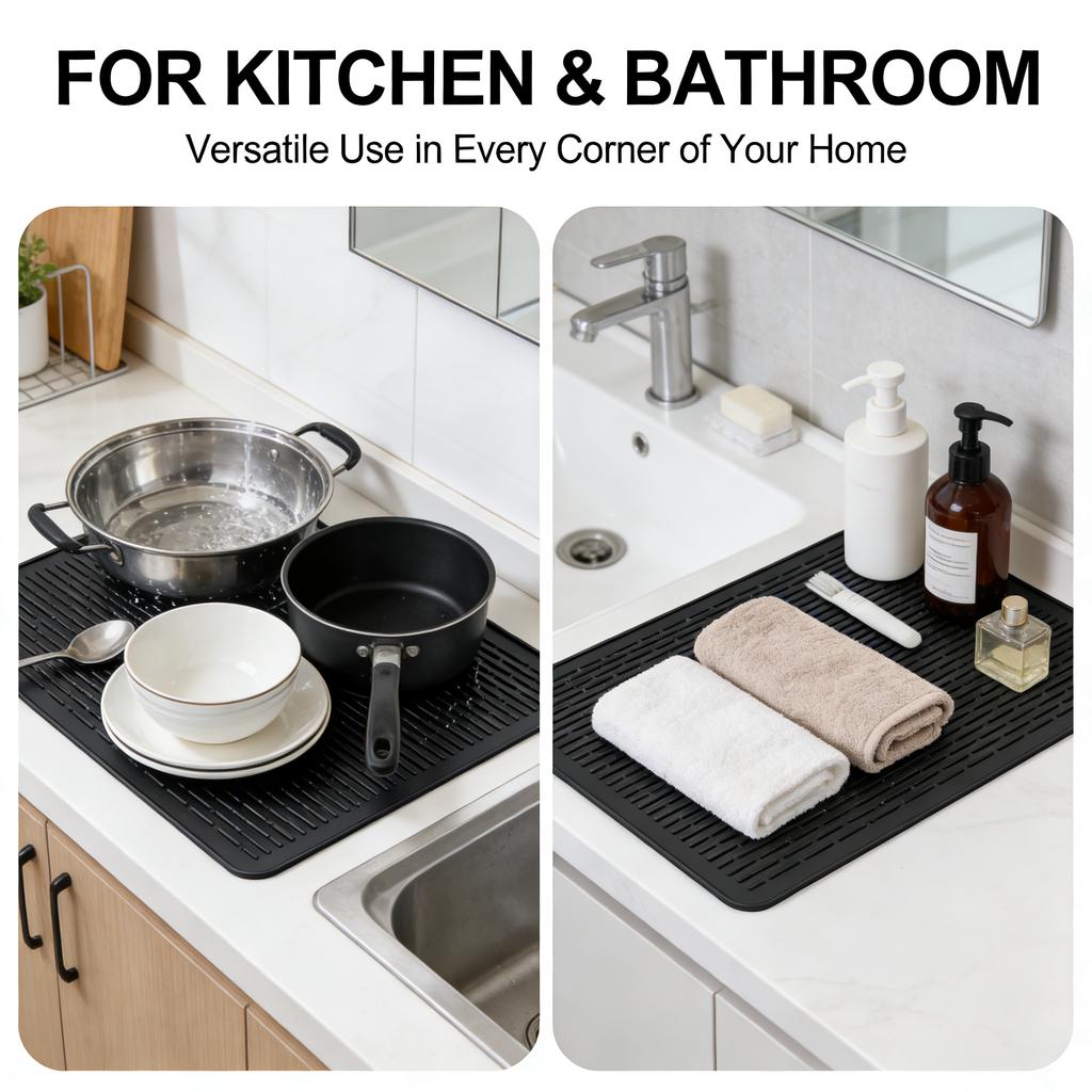 Silicone Electric Stove Top Cover - Heat-Resistant Non-Slip Glass Cooktop Protector Multi-Functional Oven Mat