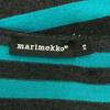 Marimekko Border Pattern 7 Minutes Sleeve One Piece XS Green X Black Women Used