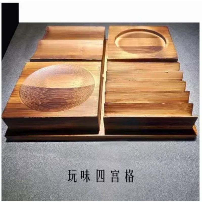 

Креативная тарелка для молекулярной кухни Jiugongge, тарелка для десерта в западном ресторане, деревянная посуда, тарелка для дим-самов в ресторане, тарелка для барбекю