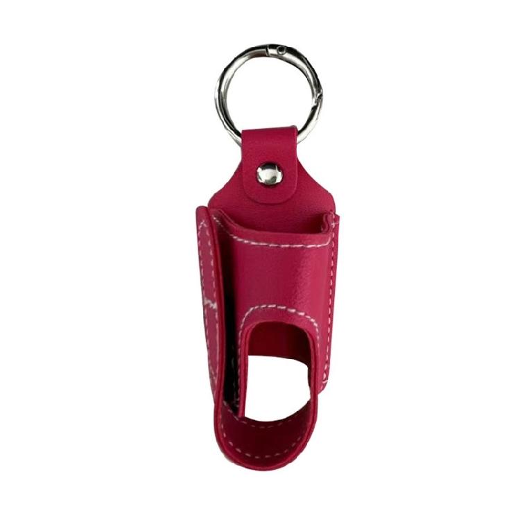 

Lightweight PU Leather Inhaler Holder Keychain Sprayer Storage Pouches for Travel and Daily Use with Convenient Size красный
