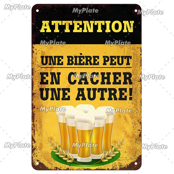 BU BAR Vin Beer Metal Sign Vintage Plaque Alcohol Tin Sign Plate Wall Decor For Bar Club Man Cave Art Jim Beer Poster Custom