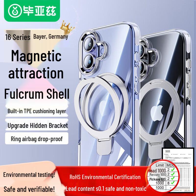 

BIAZE Magsafe Transparent Kickstand Case for iPhone 16 Plus