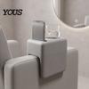 Organizador de Reposabrazos para Silla de Salón con Bandeja, Almacenamiento para Cabello con Soporte para Teléfono/Vaso, Bandeja Lateral de Plástico para Estilista, Mesa de Belleza para Artículos Personales del Cliente Se Adapta
