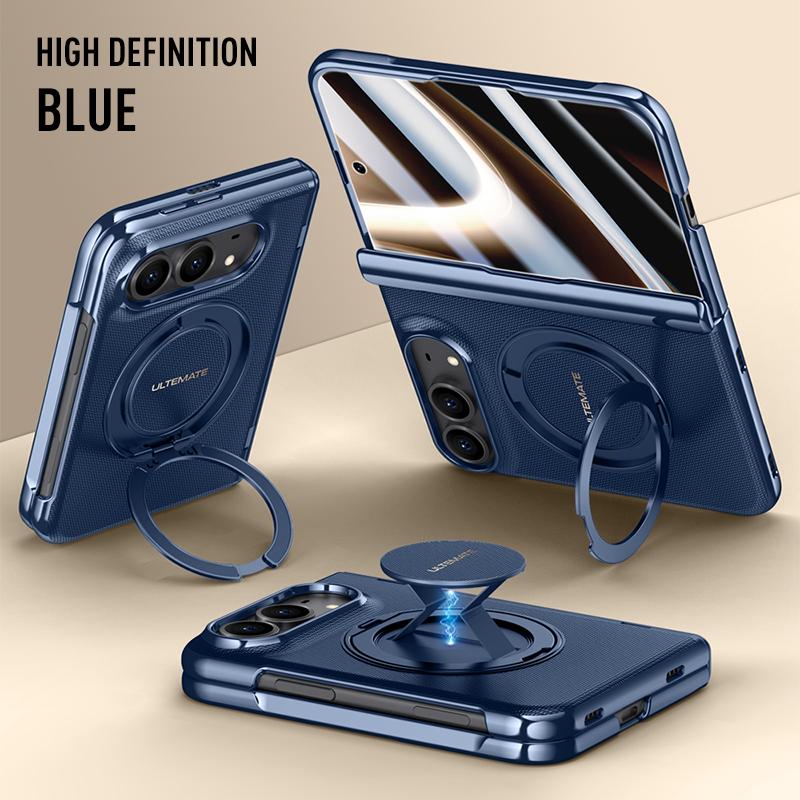Luxury PU Leather Case Rotating Magnetic Bracket Phone Case, for IPhone Ultra 18 Fold High-definition Privacy Screen Protector