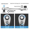 1/4 Inch Quick Release Ratchet Wrench Double Ended Hex Socket Tool