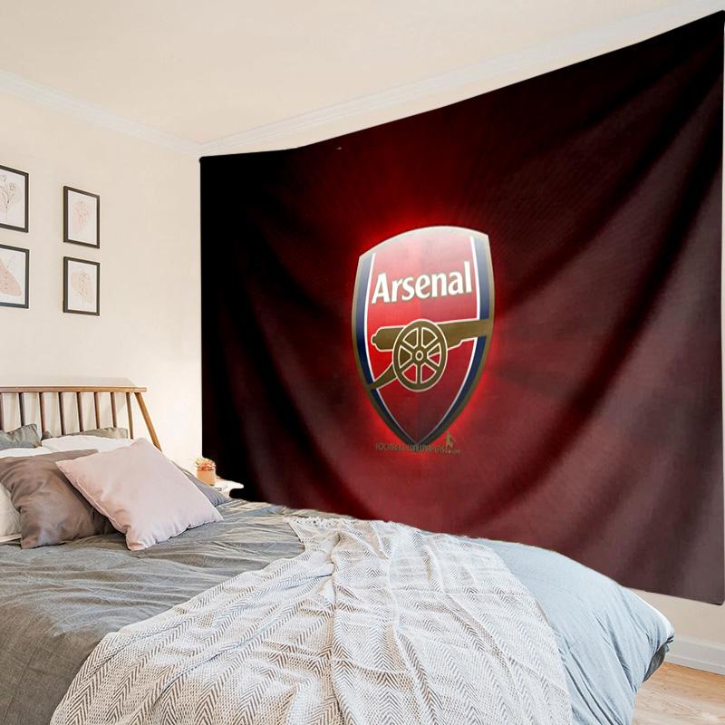 Arazzo con Stemma dell'Arsenal Football Club, Arazzo dal Design Unico, Decorazione Murale per Camera da Letto, Soggiorno, Sala Giochi, Regali di Festa Scalda Cuore per Tifosi