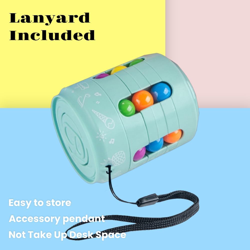 Magic Beans Cube Rotating Puzzle Fidget Toys, Stress Reduction Toys Fingertip Gyro, Fidget Spinner for Adult Anxiety Relief Therapy