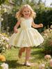 Girls' 3D Floral Princess Dress for Weddings, Fashion Shows, Stage, or Piano Performances