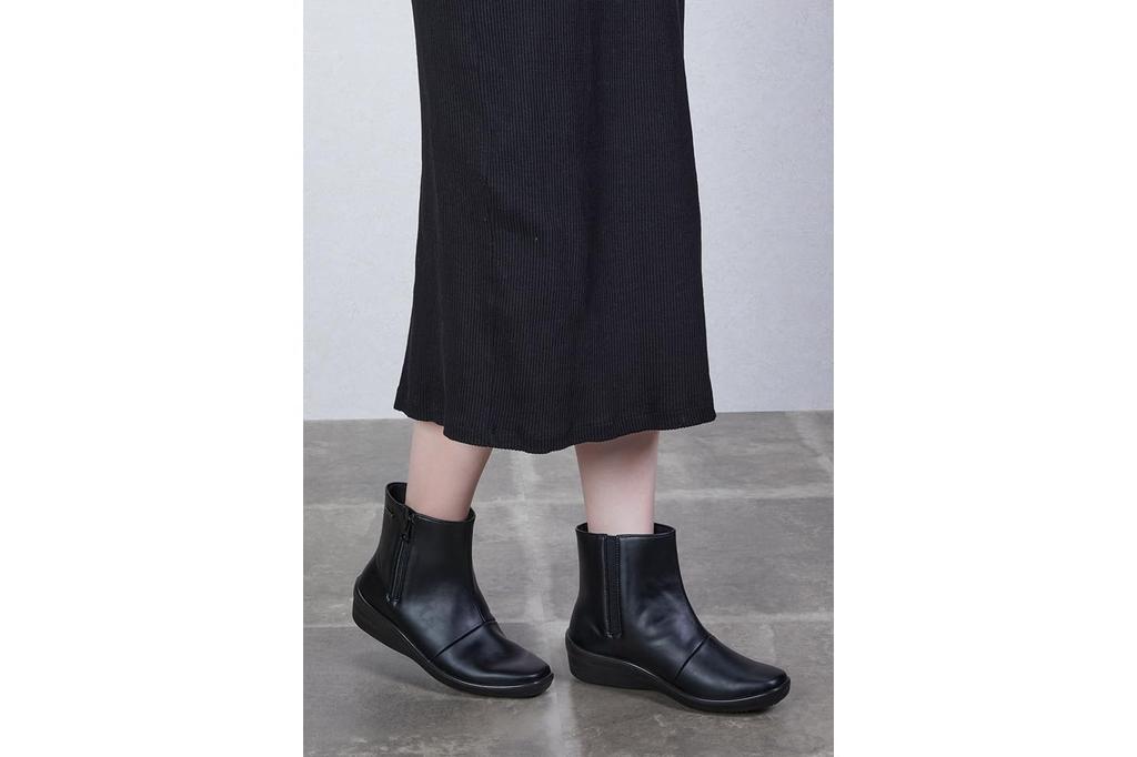 Pansy 4811 Rain Step Waterproof Size Black Women's Boots, 3E, Zippered, 24.0cm,