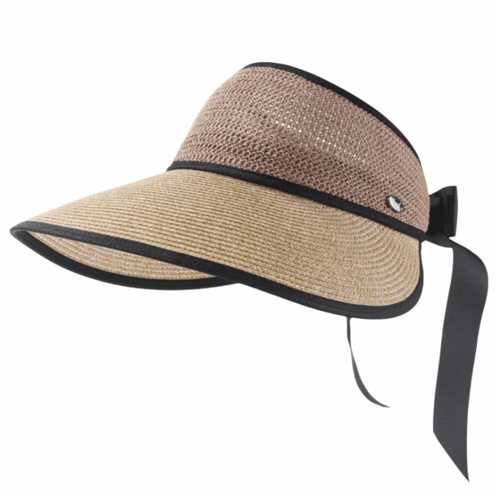 

One Size Foldable Sun Hat Breathable Empty Top Sun Hat Durable Straw Sun Visors Summer Foldable Sun Hat