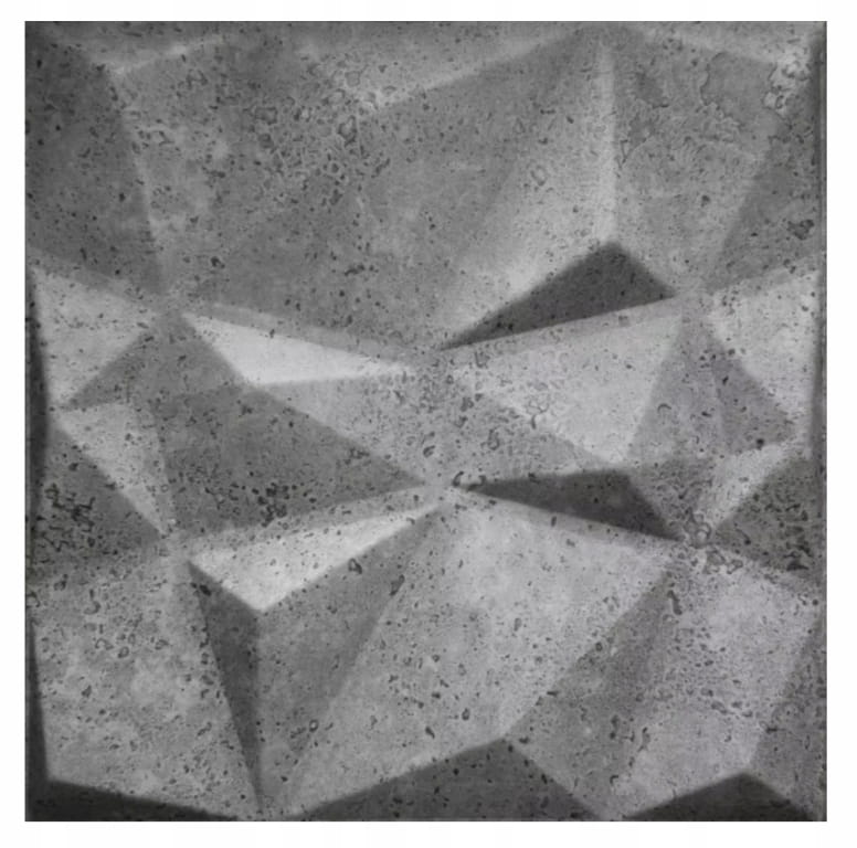 Decorative Wall Panels 50x50 Cm, Pack of 8, Graphite