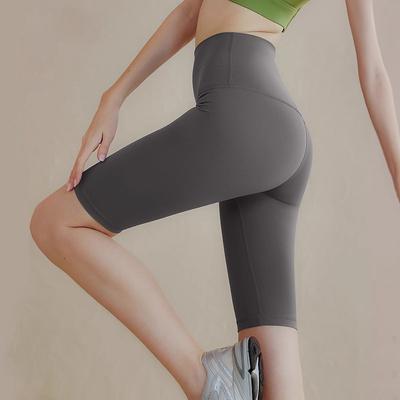 Biker Yoga Shorts Summer Thin High Waist Butt Lifting Peach Running Sports Shorts For Women Set Fitness Wear Cycling Shorts