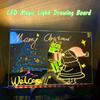 LED Luminous Blackboard Drawing Toys Magic Light Board Transparent Graffiti Coloring Art Acrylic Marker Message Board Kids Gift