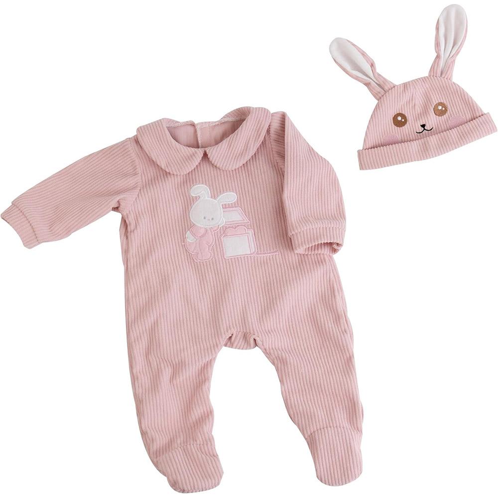Silicone Reborn Baby Dolls Girl Clothes Outfit Accessories Pink Rabbit 46-50cm Doll Outfits Designer Fashion Doll Clothing Kit
