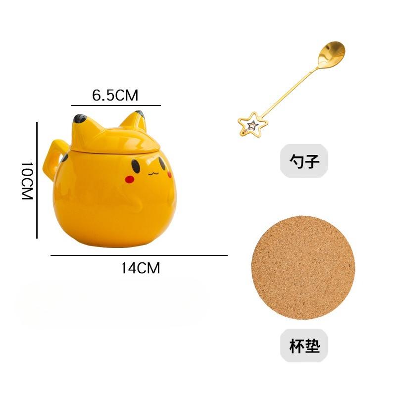 

Керамічна кружка у формі мультяшного кота з кришкою, креативна чашка для кави, молочного чаю, води, мила дитяча чашка для сніданку, домашній посуд 300ml