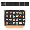 Pin Display Organizer Brooch Pin Holder Felt Pin Storage Pages Pin Collection Storage Calendar 6 Pages with Wooden Stand for Desktop Display