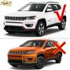 Fit For Jeep Compass 2017- ABS Red Front Fog Light Lamp Strip Cover Trim 2PC
