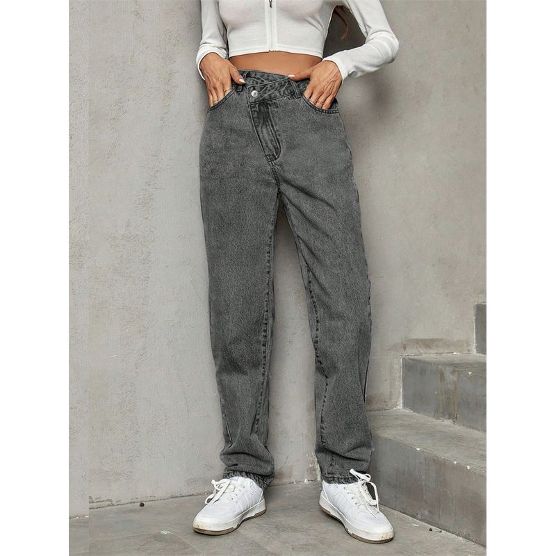 

Европейская и американская мода Повседневные джинсы брюки с высокой талией Женская мода Джинсовые брюки Джинсы Женские Light gray L