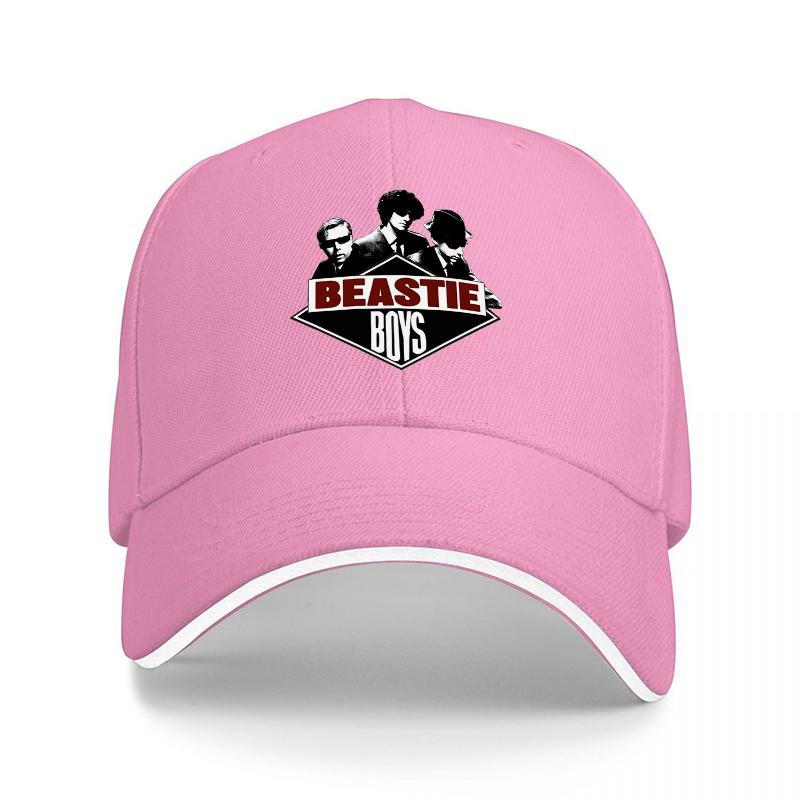 Beastie Boys Logo Baseball Cap Classic Hip Hop Band Design Black Adjustable Hat for Music Fans and Streetwear Enthusiasts