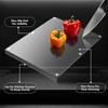 Acrylic Cutting Board with Counter Lip Thickness Clear Acrylic Cutting Board for Kitchen Anti Slip Cutting Board