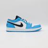 553558-144 Nike Air Jordan 1 Low University Blue UNC Dark Powder Navy (Men's)