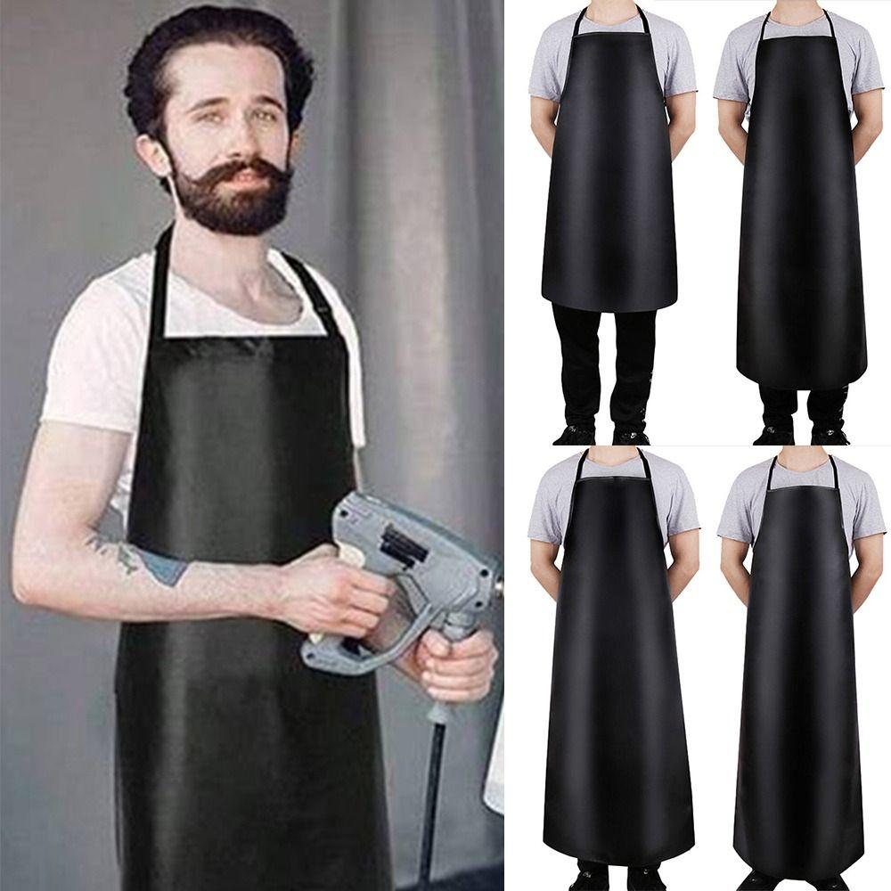 Șorț de bucătărie rezistent la ulei, din piele PU, haine de lucru pentru gătit, nou, catering, chelner, haine de lucru, unisex