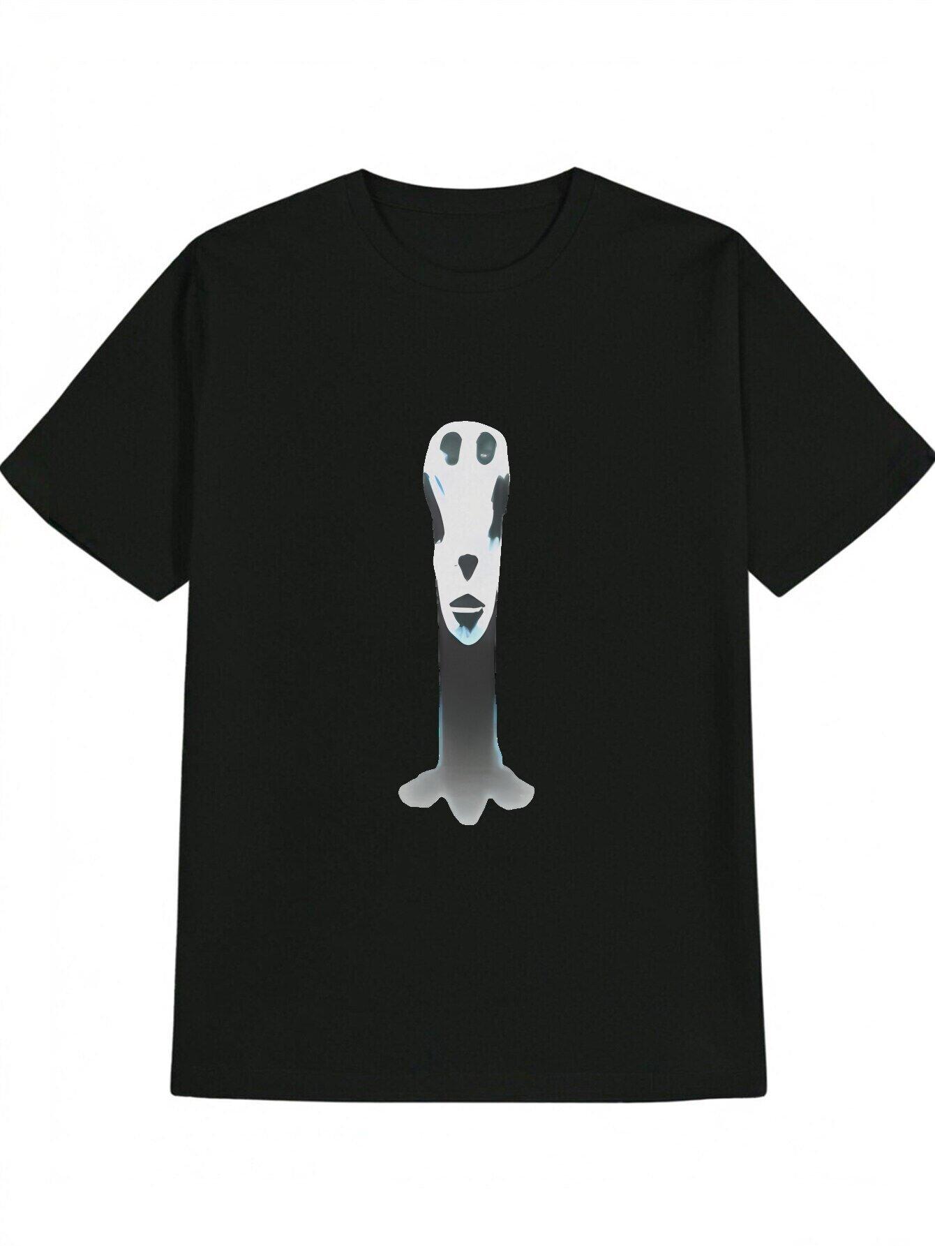 Casual Everyday | Casual Crew Neck T-shirt with Unique Abstract Print - Soft Polyester Fabric S