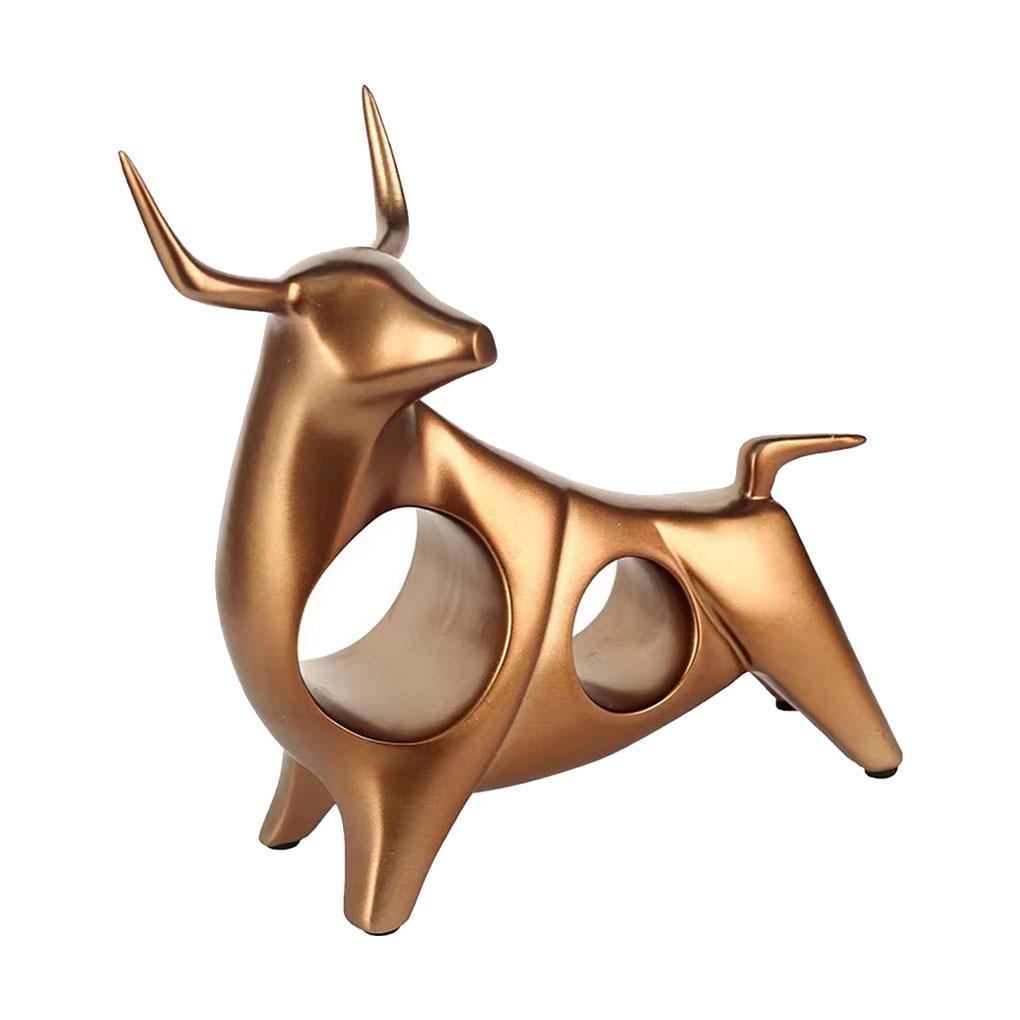 Decoration Home Statue Creatively Model Crafts Animal Bull Sculpture Figurine Collectable Souvenirs Cabinet Supply
