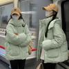 New Winter College Style Bread Cotton Coat for Women Short Korean Style Loose Cotton Jacket Hooded Student Cotton Coat Jacket Top